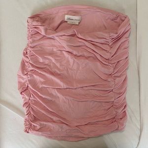Rouched pink lovers and friends skirt